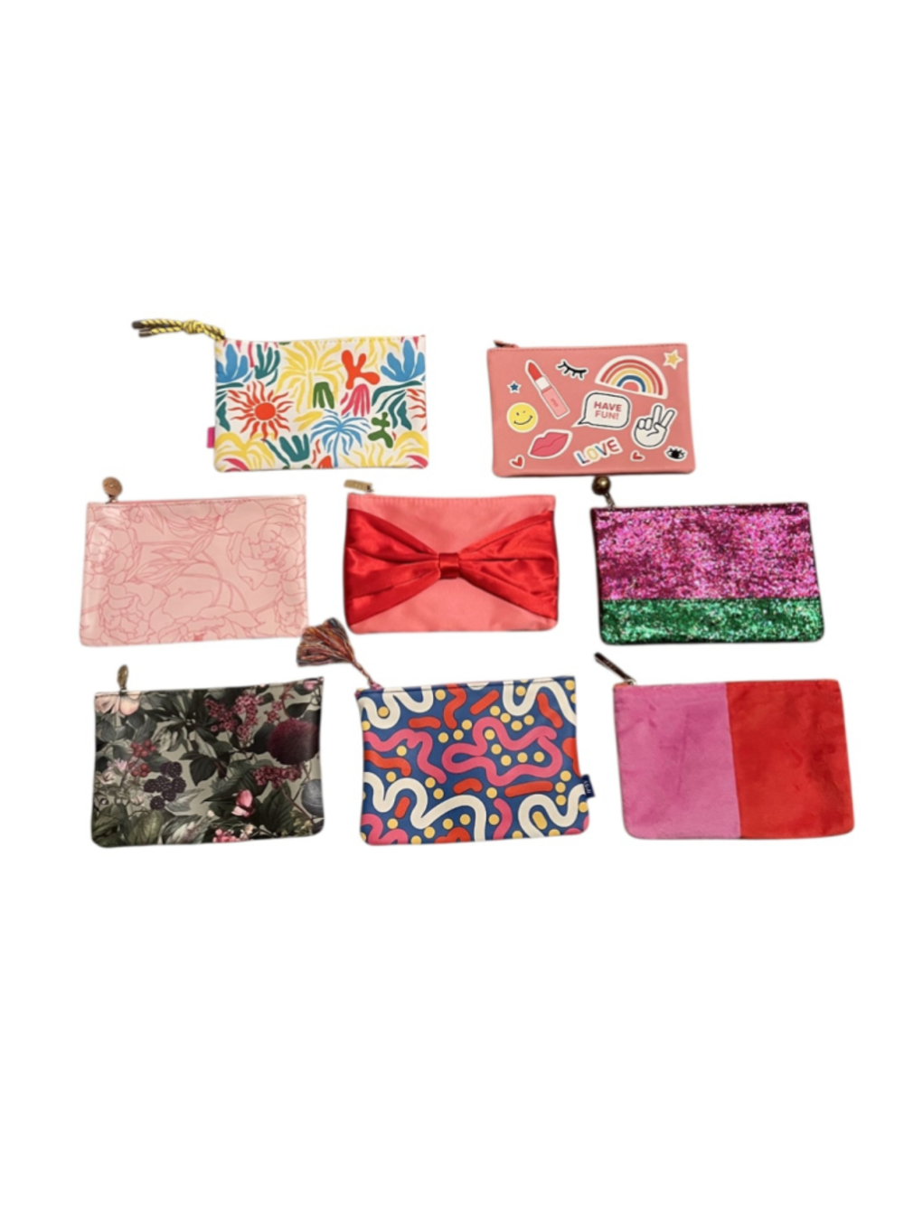 Bundle of 8 ipsy empty makeup bags